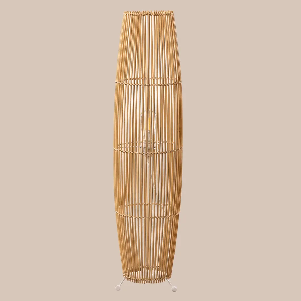 Sklum Khumo lampada da terra bambù naturale