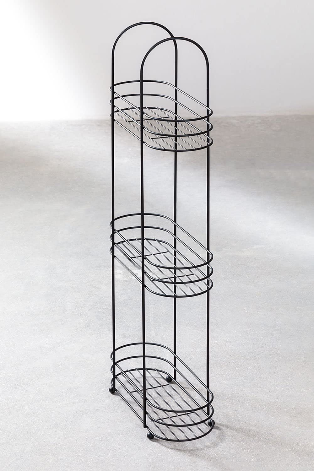 Sklum Yasim scaffale 3 ripiani acciaio nero