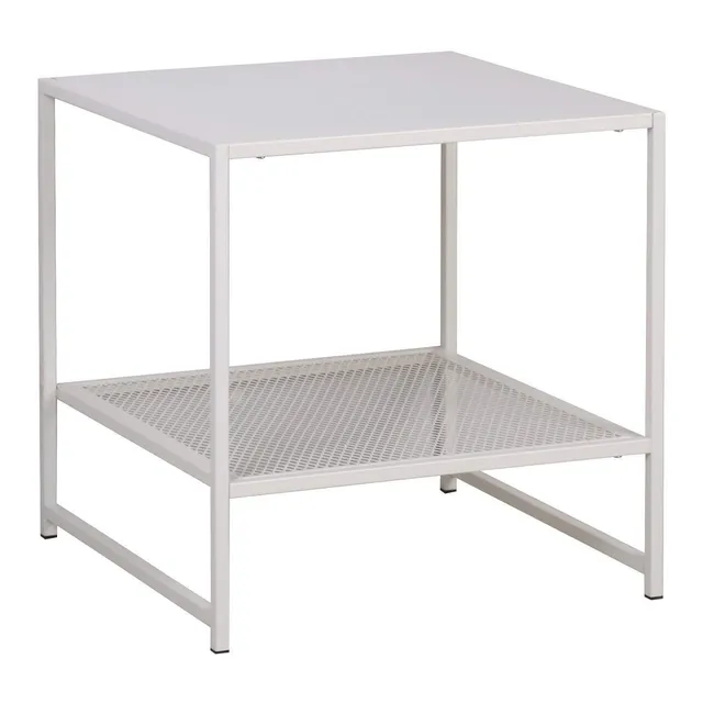 Sklum Thura Tavolino Quadrato Bianco 51 cm Acciaio