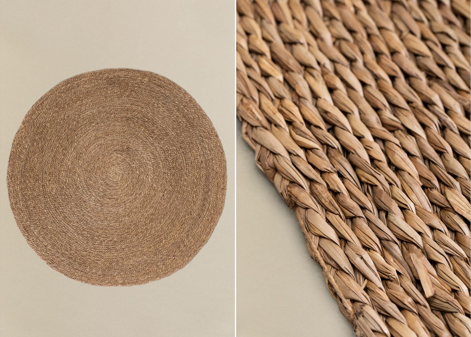 Sklum Drak Tappeto Rotondo Juta Ø145 cm Naturale
