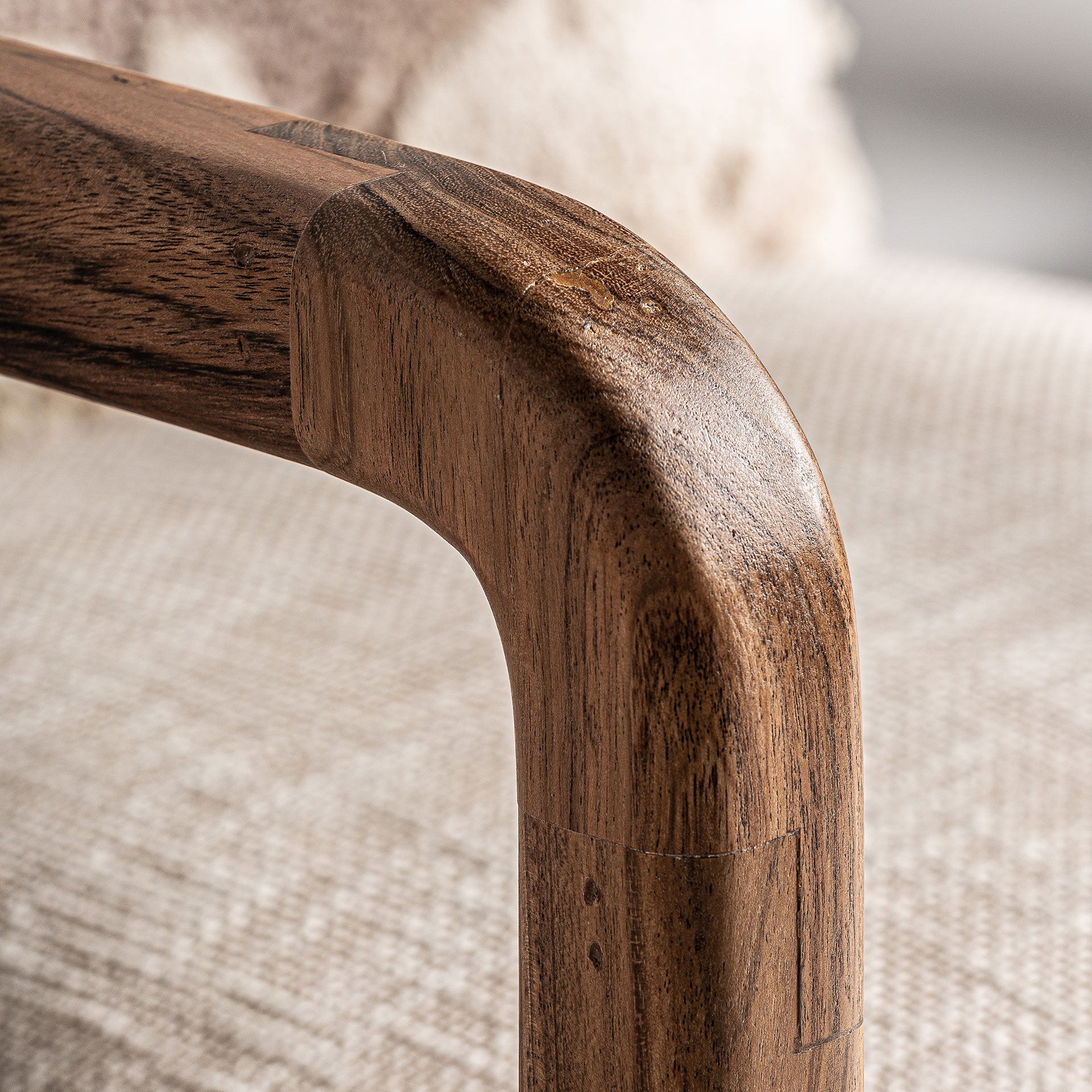 Bambua Greensburg poltrona legno mango cotone