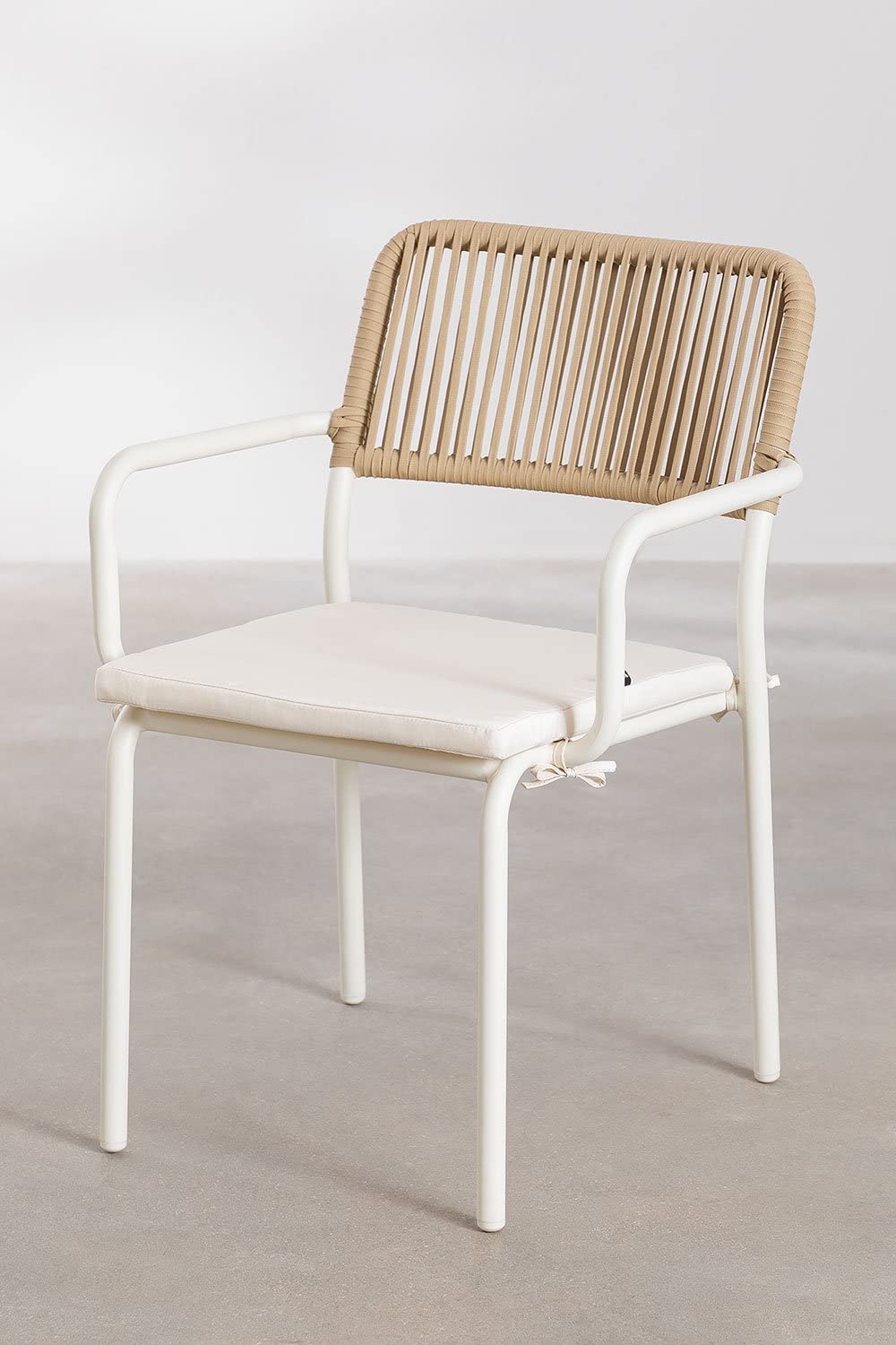 Sklum Arhiza sedia da giardino impilabile beige corda