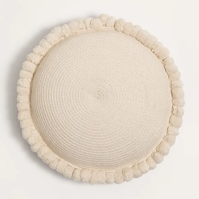 Sklum Olets Cuscino Rotondo Cotone Intrecciato Ø49 cm