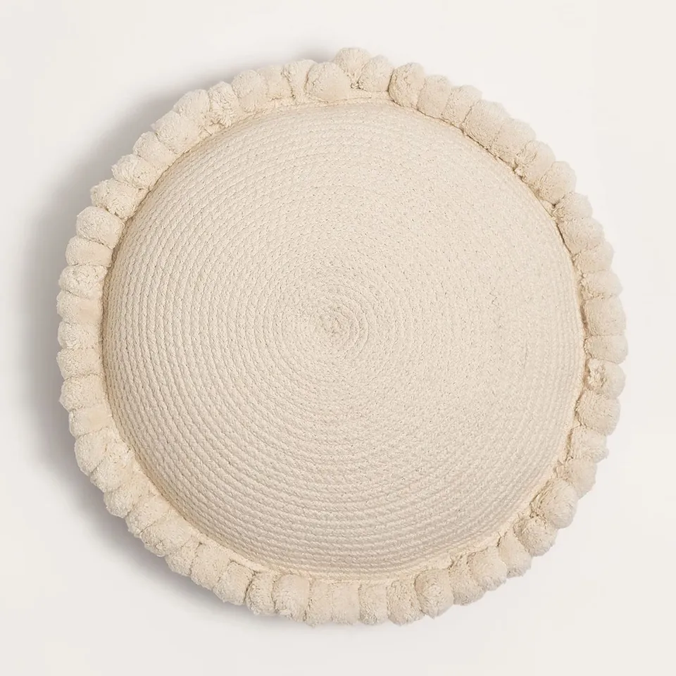 Sklum Olets Cuscino Rotondo Cotone Intrecciato Ø49 cm