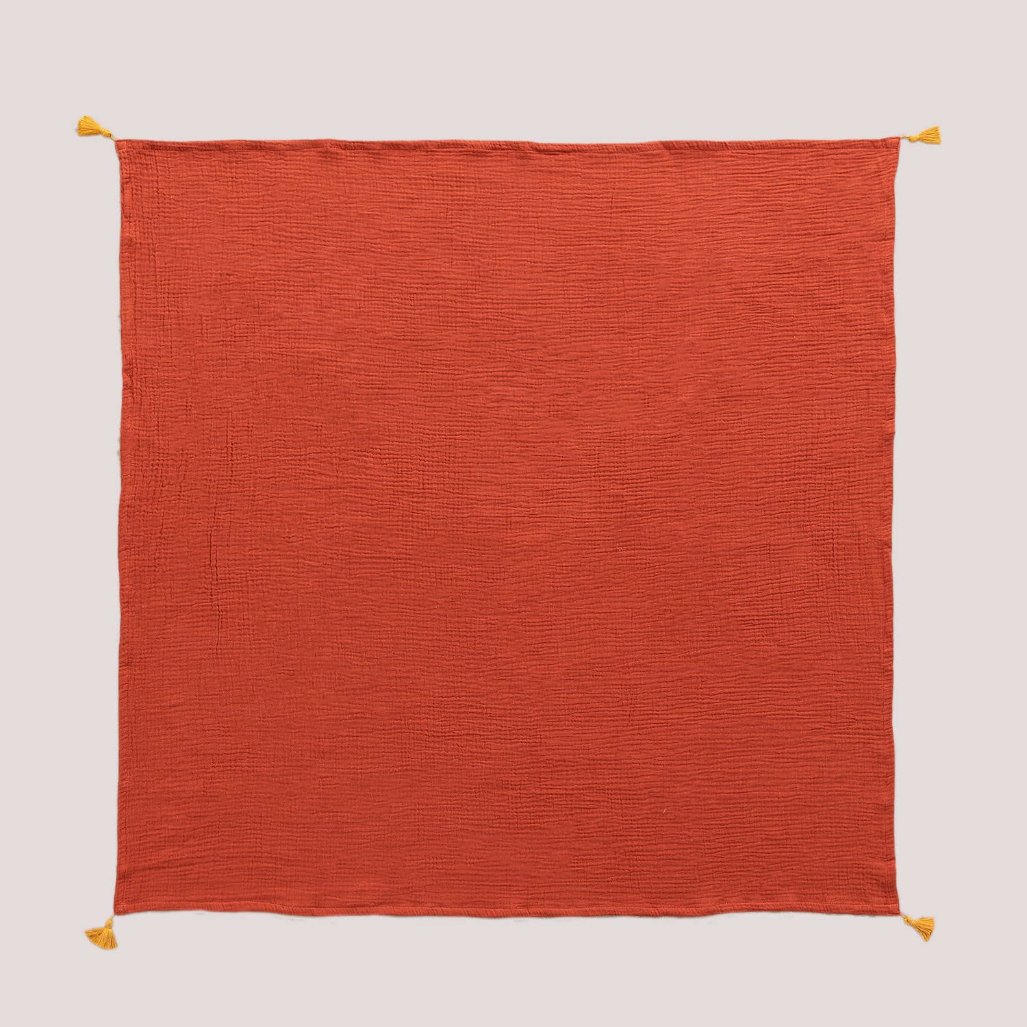 Sklum Danika Plaid in Cotone Terracotta 102x102 cm