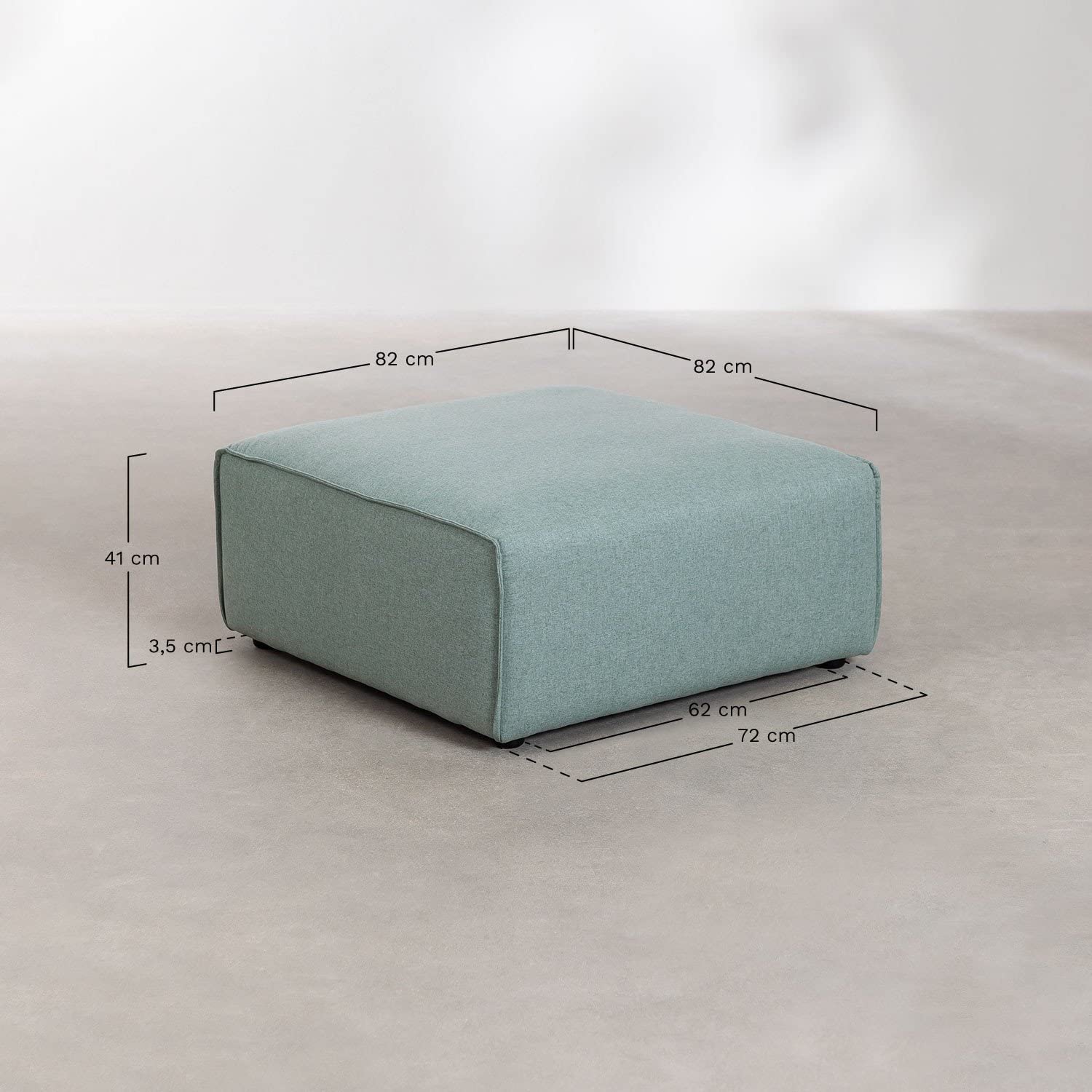 Sklum Aremy pouf divano componibile celadon tessuto