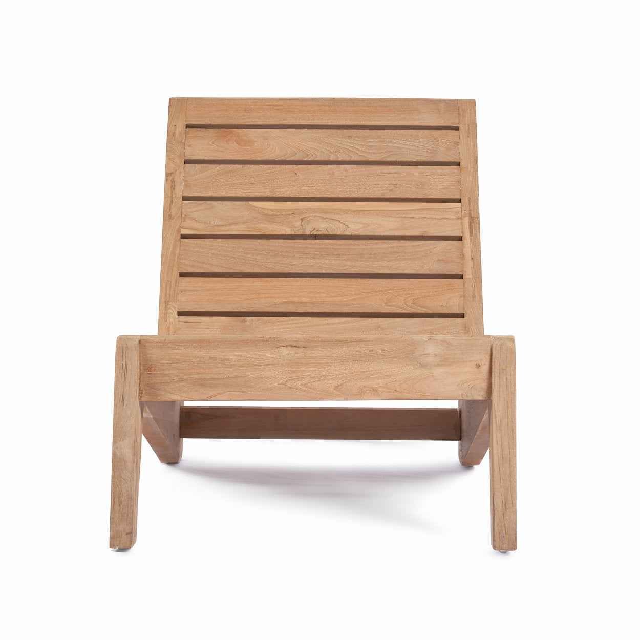 Bambua Lazy poltrona 1 posto bianco teak riciclato da esterno