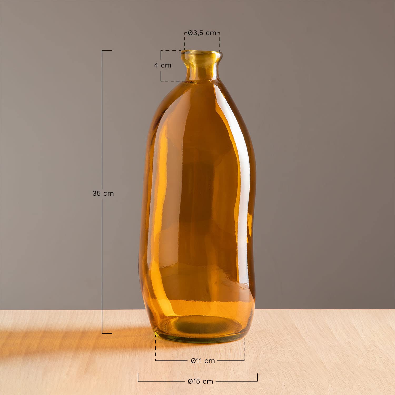 Sklum Boyte vaso vetro riciclato 35 cm