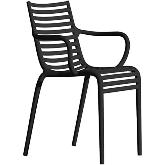 Driade Pip-e poltroncina grigio scuro impilabile