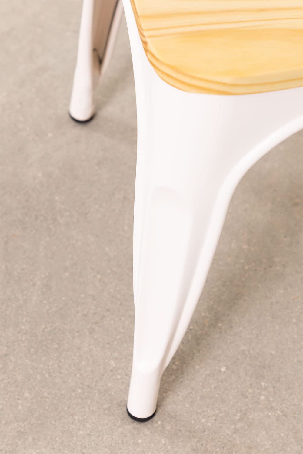 Sklum LIX Opaca Sedia Impilabile Legno Beige Crema