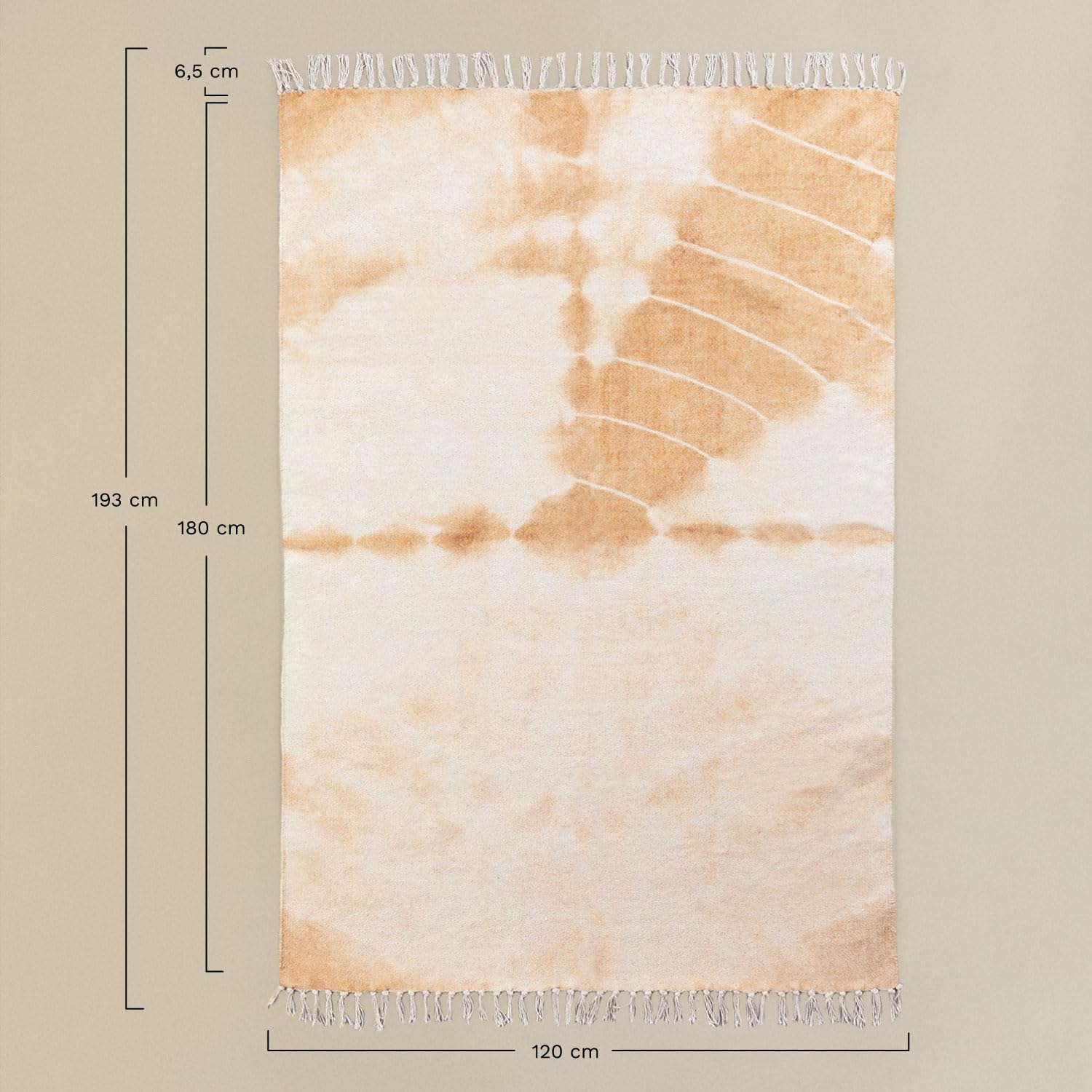 Sklum Kinger Tappeto Cotone Arancione 193x120 cm