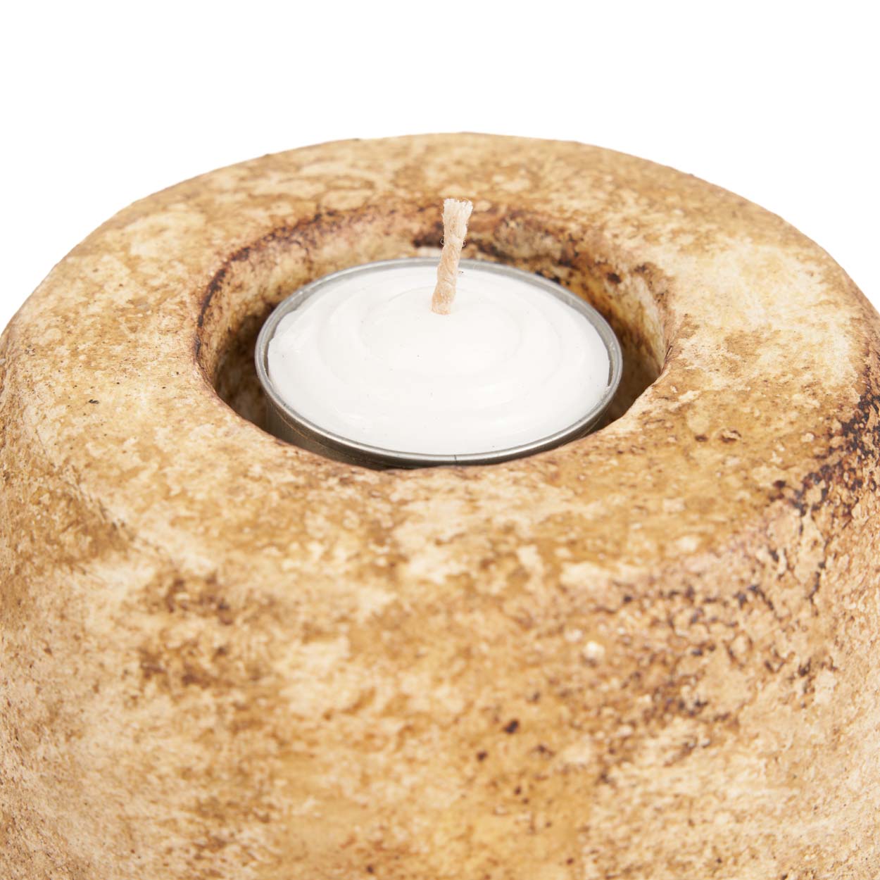 Bambua Cavestone portacandele terracotta crema