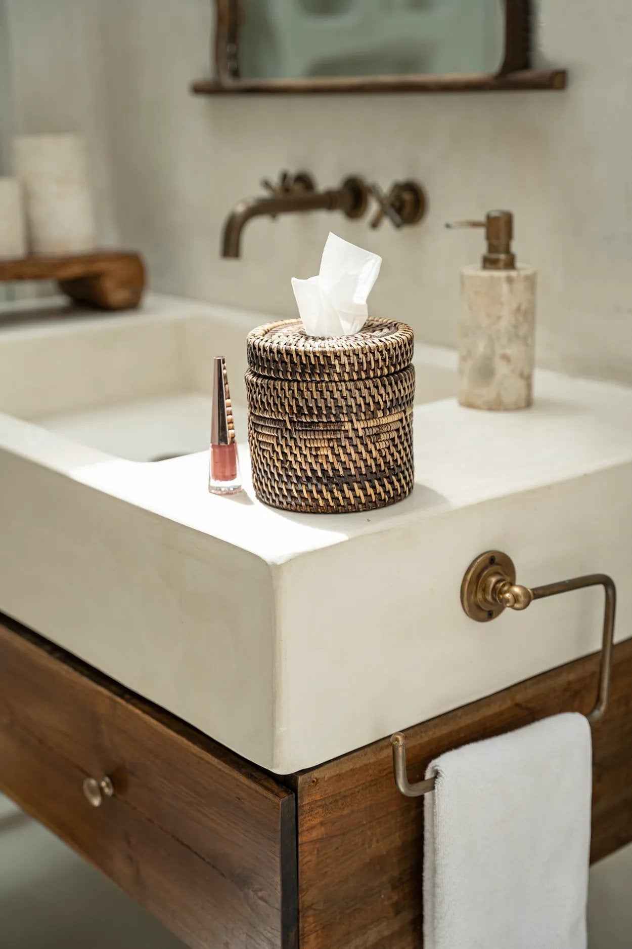 Bambua The Colonial Tissue Box portafazzoletti rattan