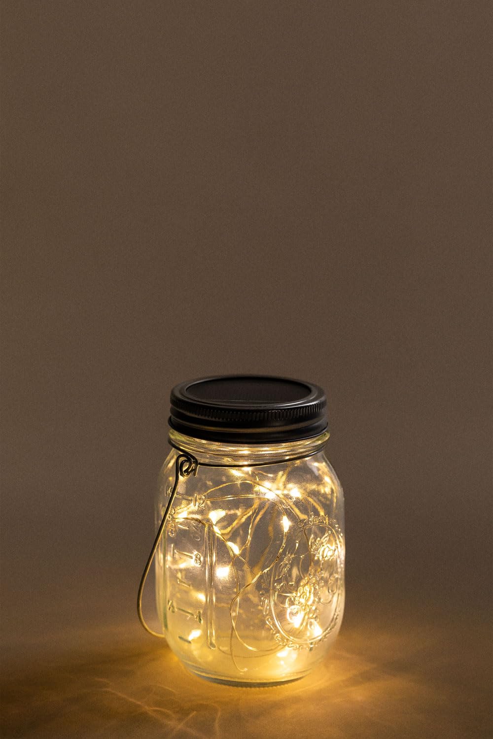 Sklum Zol vaso solare vetro 13 cm ghirlanda LED