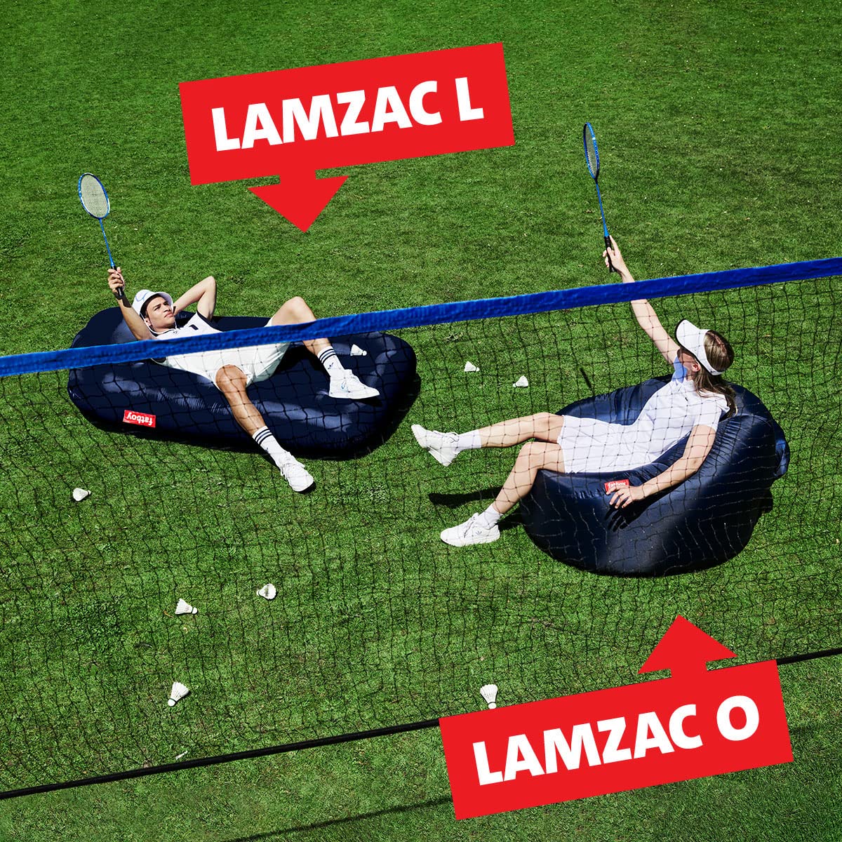 Fatboy Lamzac L divano gonfiabile blu scuro singolo