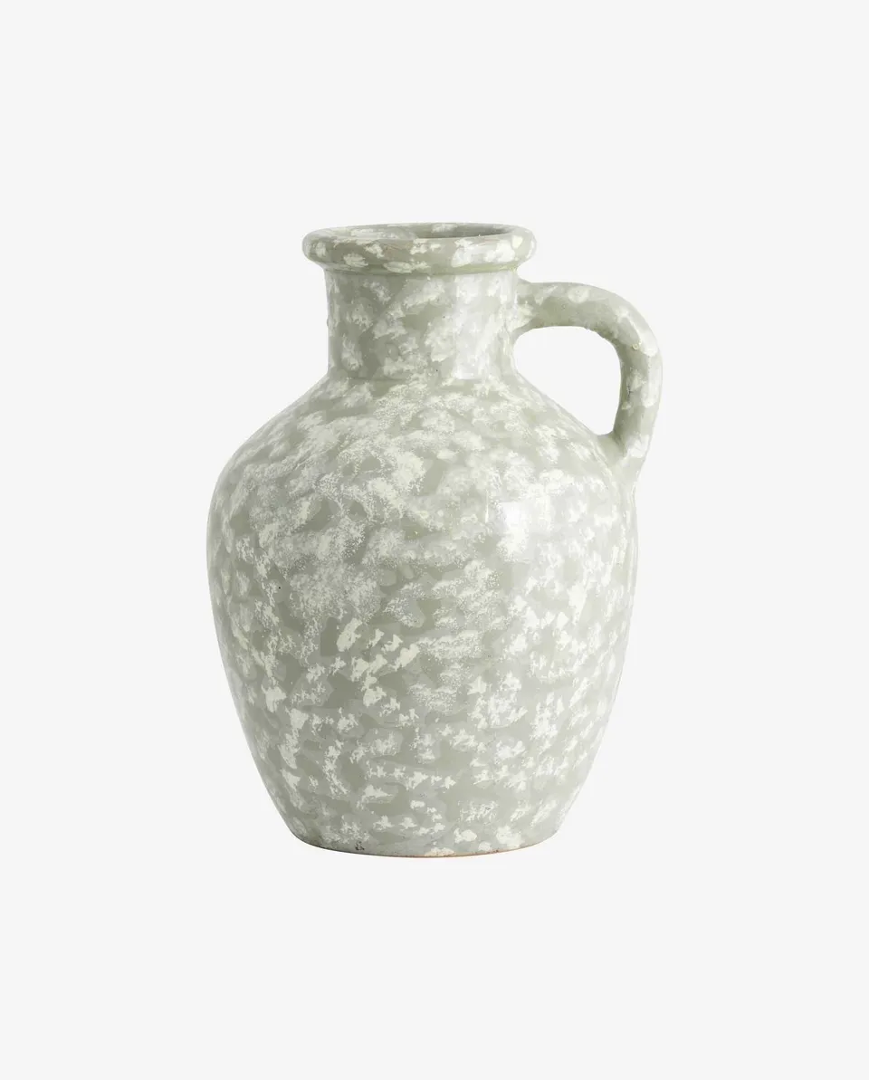 Bambua Batam vaso in ceramica grigio smaltato