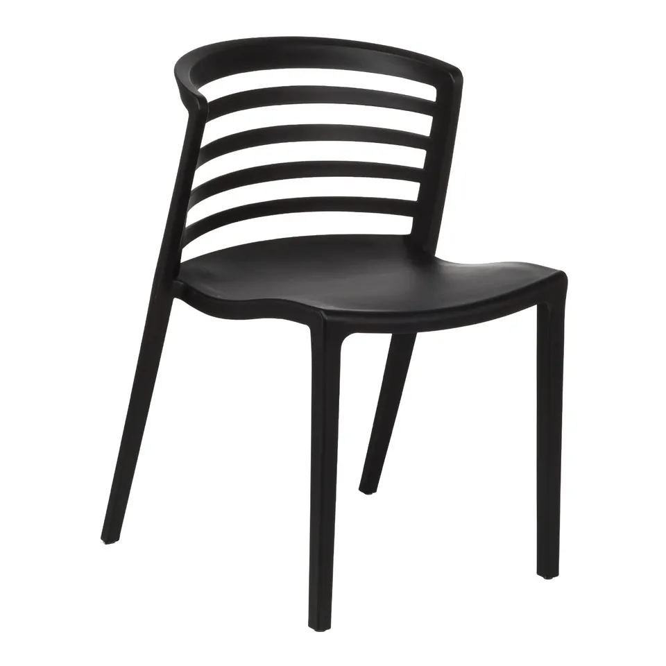 Sklum Mauz sedia giardino nero 2 pezzi impilabile