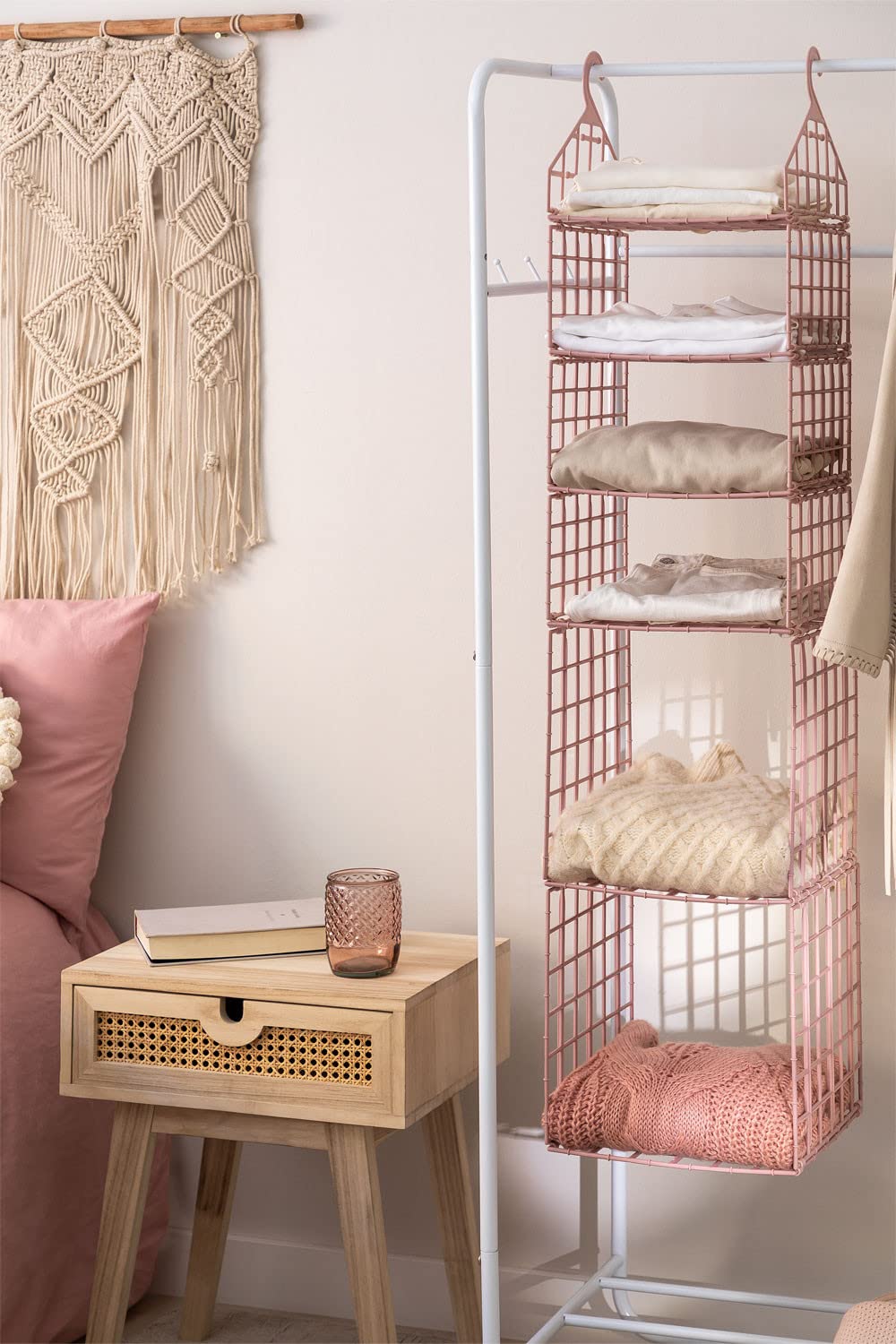 Sklum Calix Lady organizer armadio rosa pieghevole