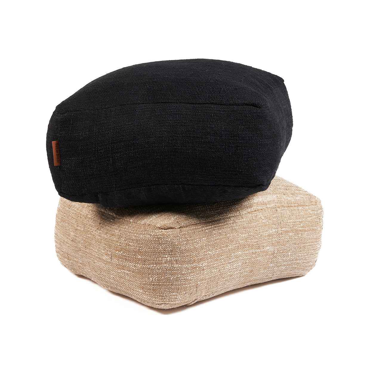 Bambua The Comfy pouf nero in tessuto