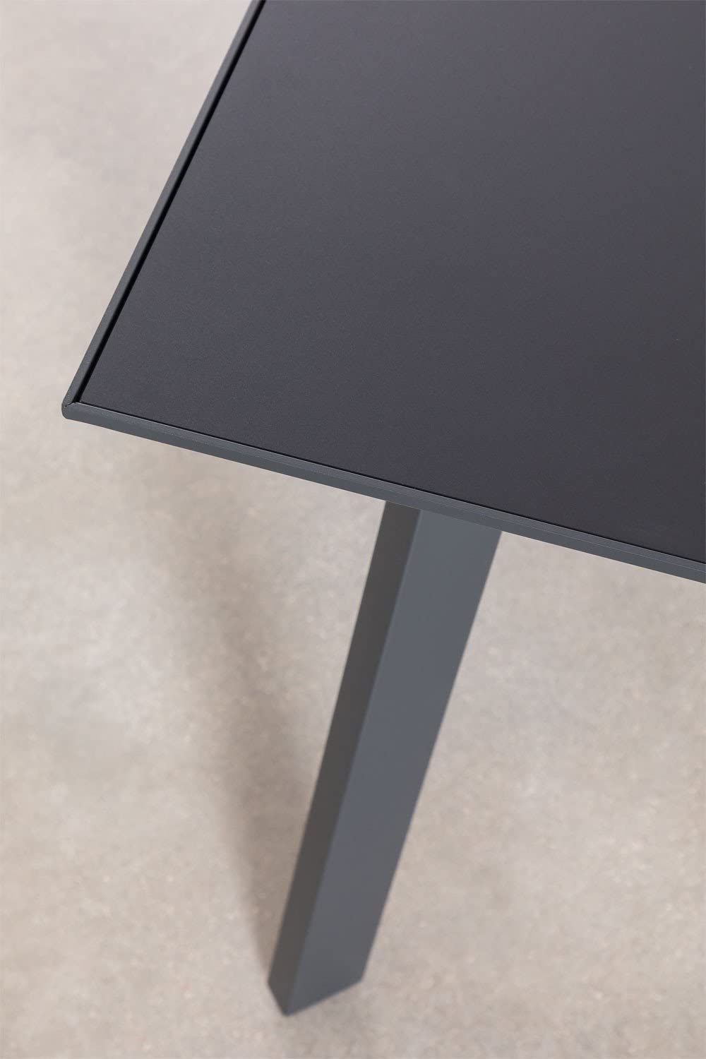 Sklum Adel tavolo pranzo vetro acciaio 160x90 nero