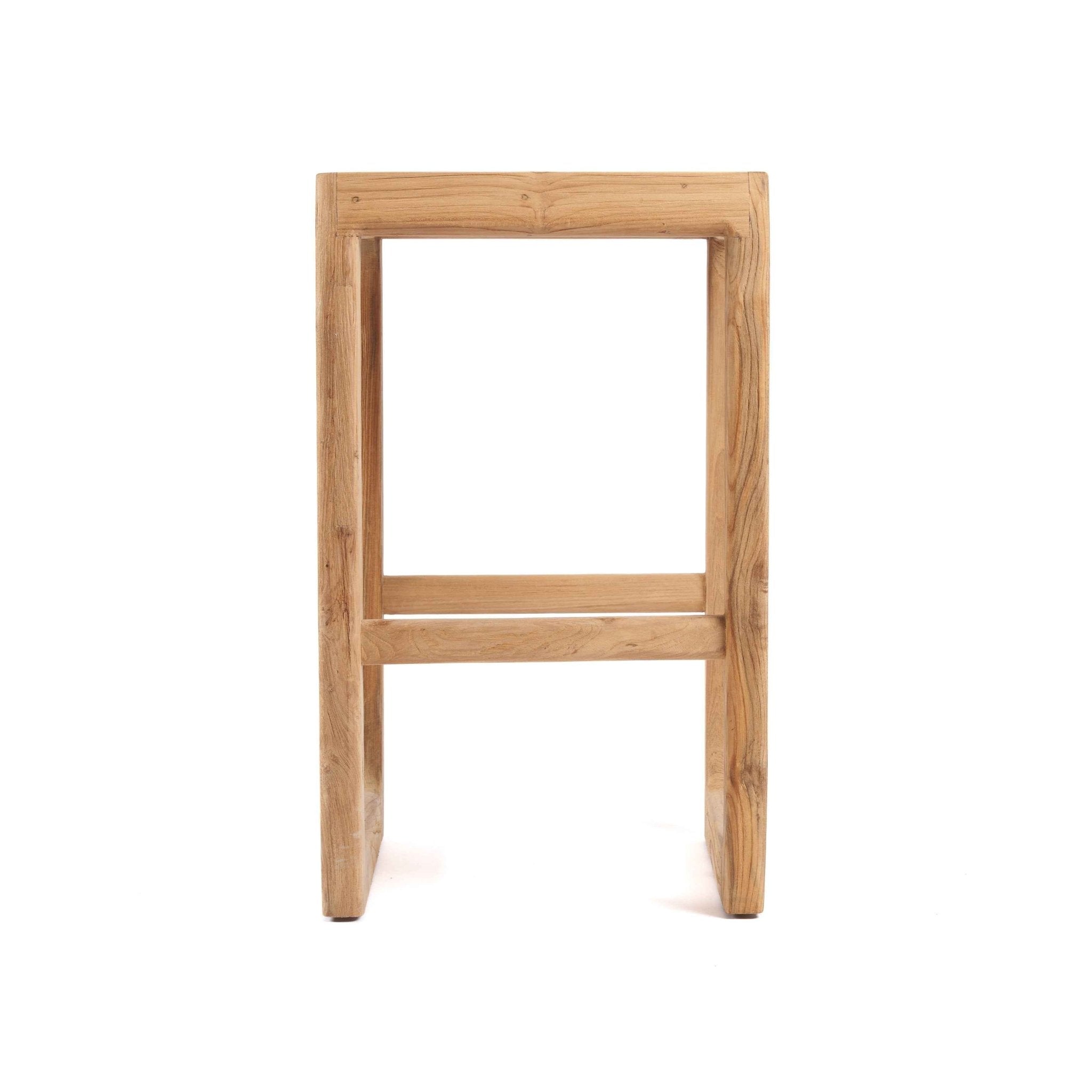 Bambua Ithaca sgabello bar da esterno teak riciclato