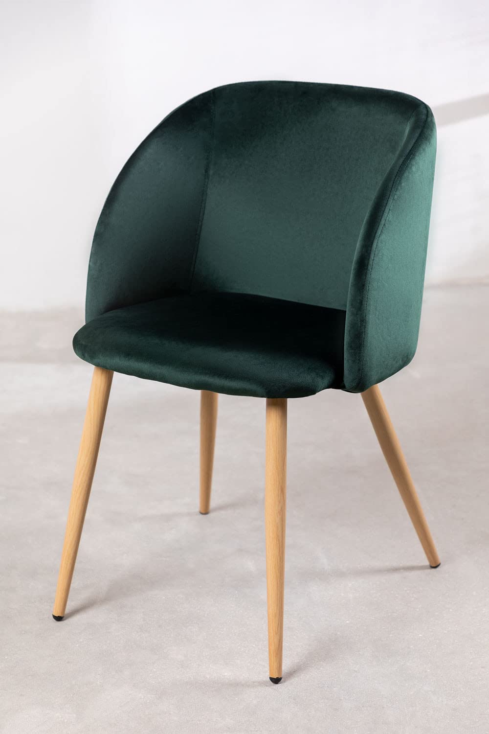Sklum Kana sedie velluto con braccioli verde jungle 4 pezzi