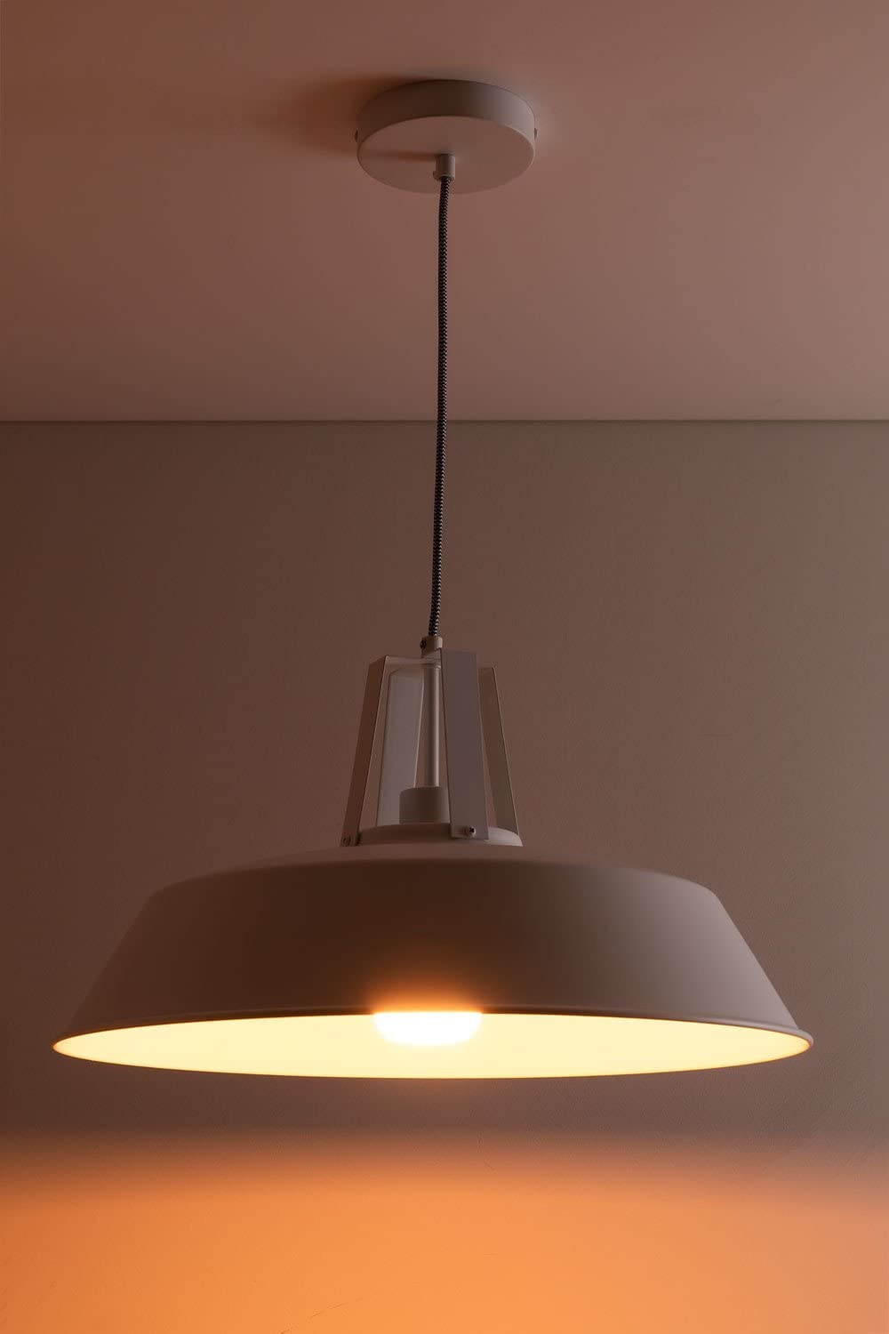 Sklum Workshop lampadario bianco Ø46 cm acciaio