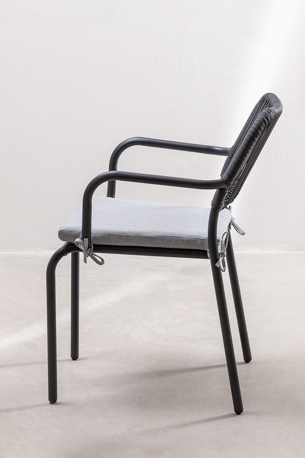 Sklum Arhiza Set 4 Sedie da Giardino Impilabili Grigio Scuro