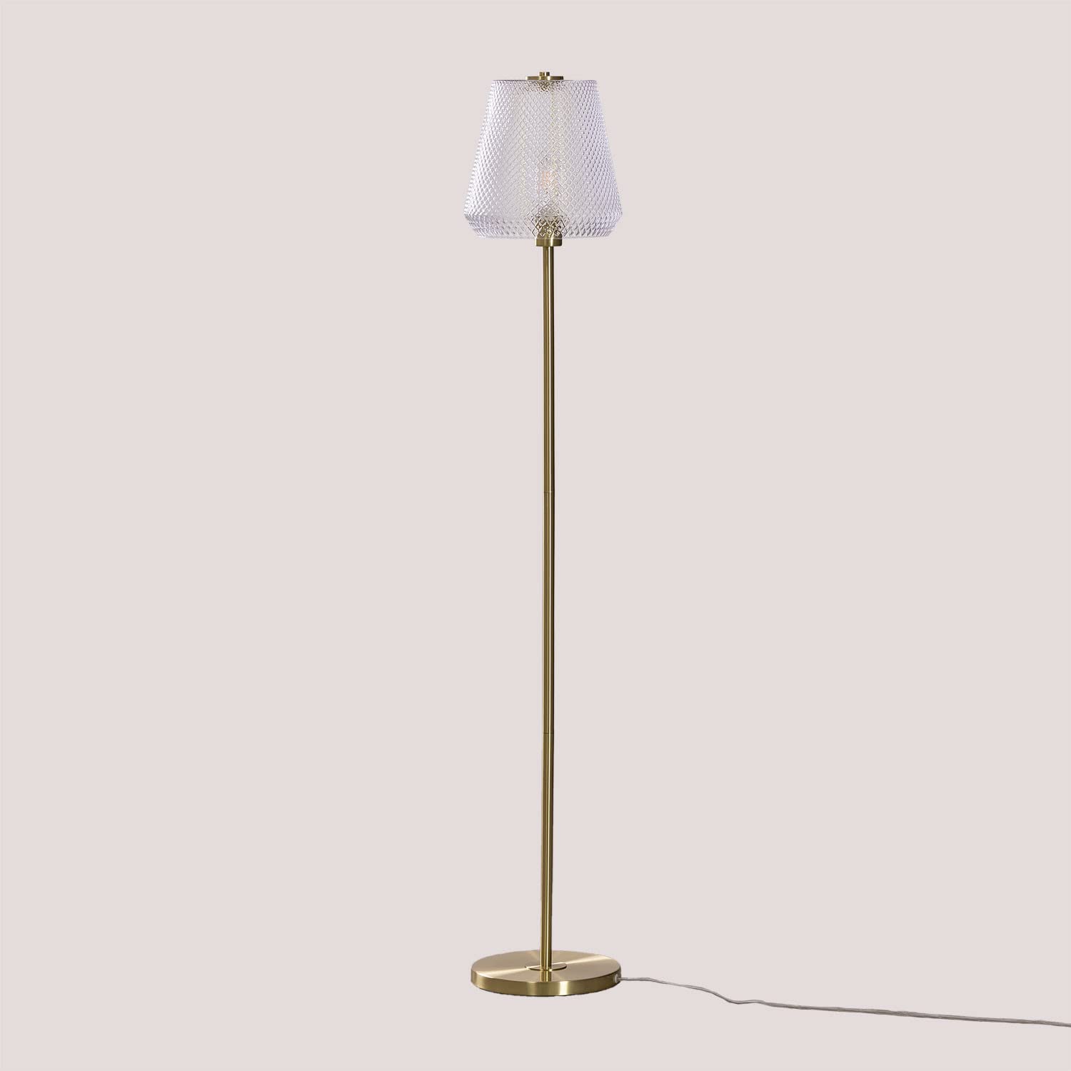 Sklum Taylor Lampada da Terra Dorata in Vetro