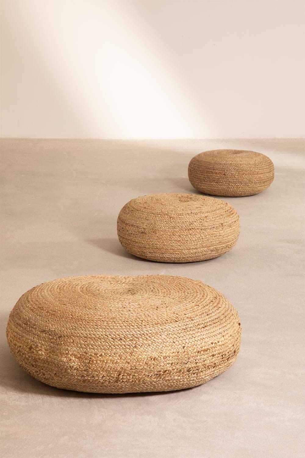 Sklum Pilew pouf rotondo in juta 50 cm