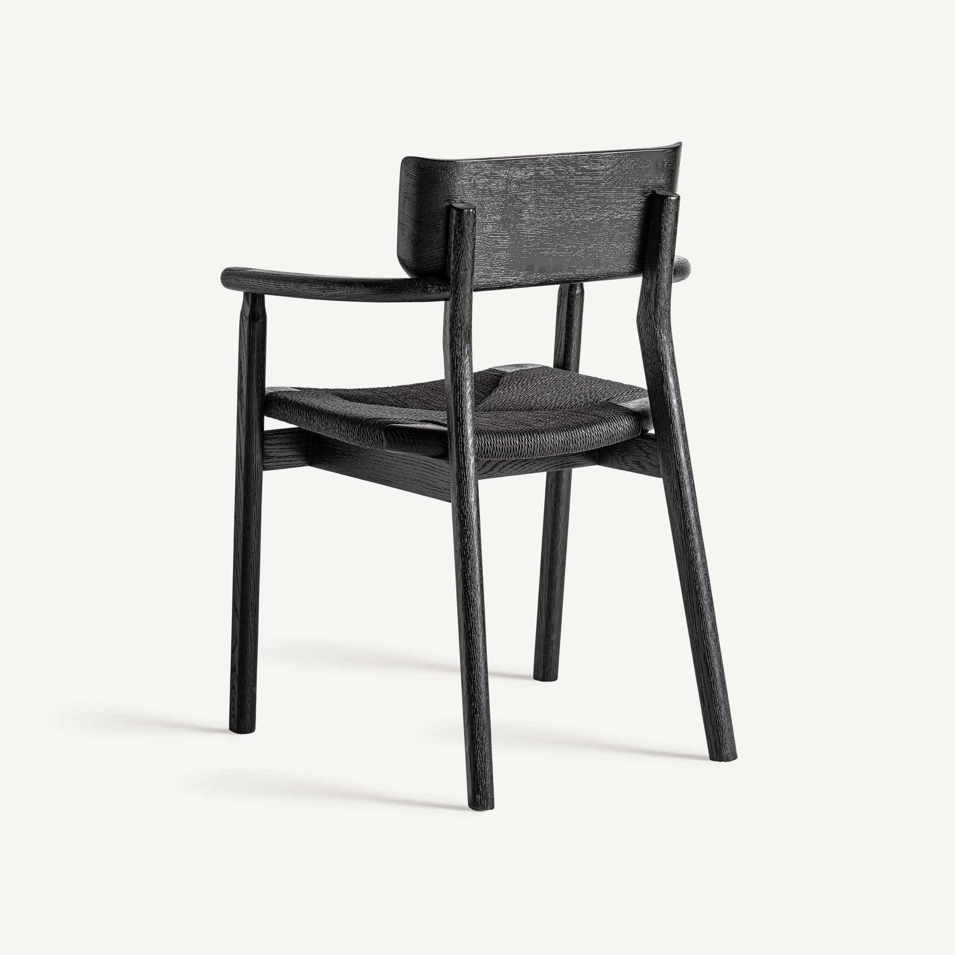 Bambua Tasque sedia da pranzo rovere nero fibra