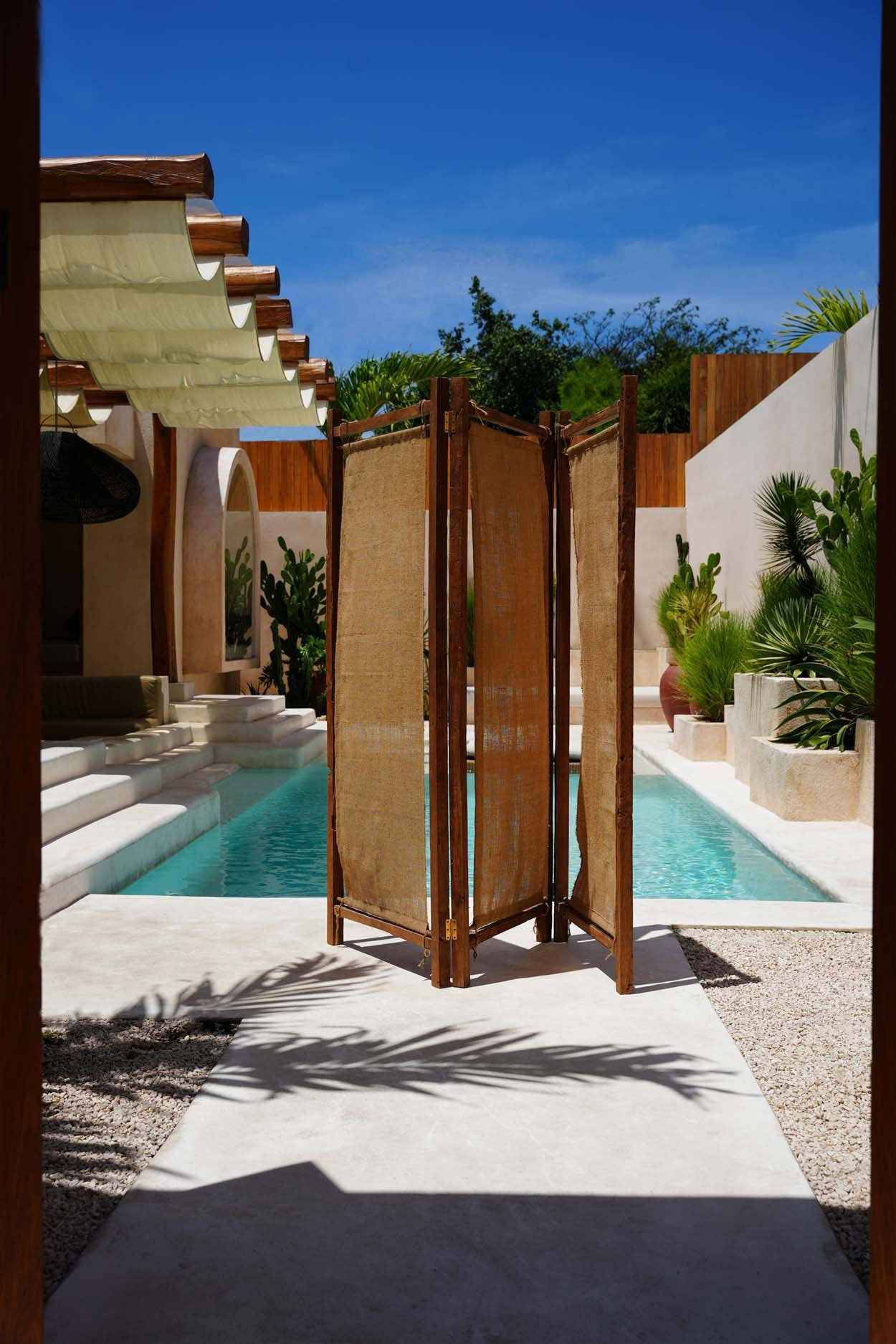 Bambua Zenbu paravento legno teak naturale
