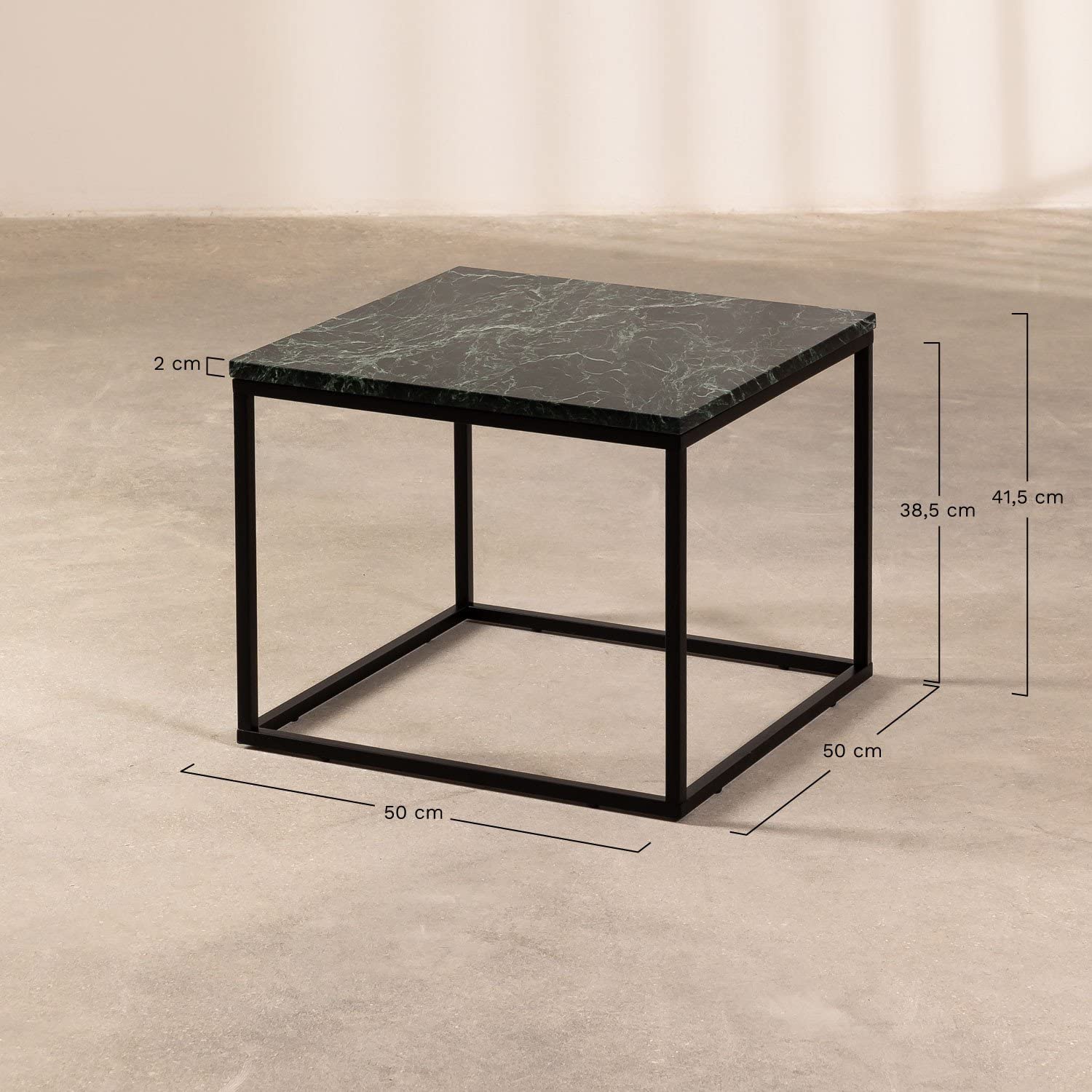Sklum Kube Tavolino in Marmo 50 cm