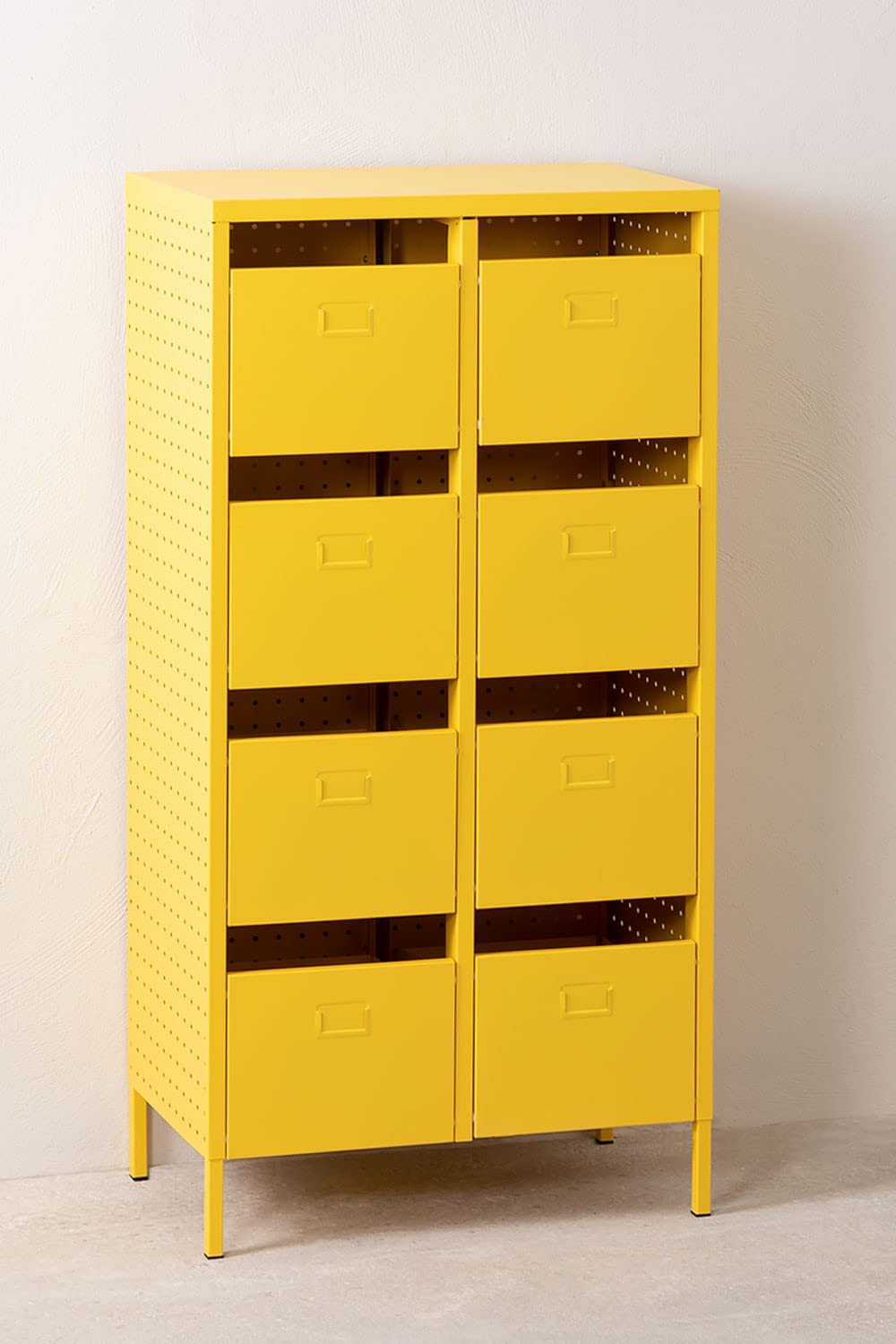 Sklum Abël cassettiera 8 cassetti acciaio 50x30 cm industriale
