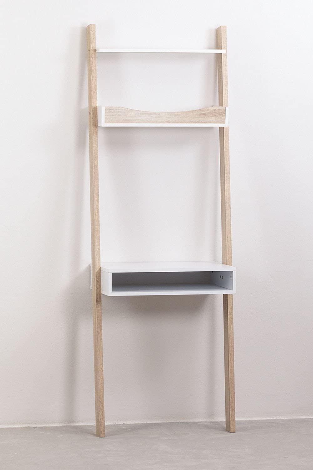 Sklum Zina scrivania ripiano legno pino bianco naturale