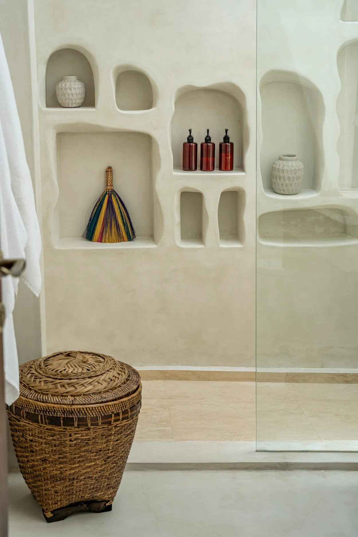 Bambua Colonial cesto rattan marrone naturale M