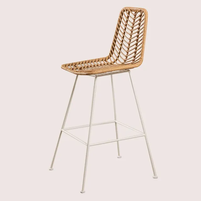 Sklum Gouda sgabello rattan naturale 75 cm