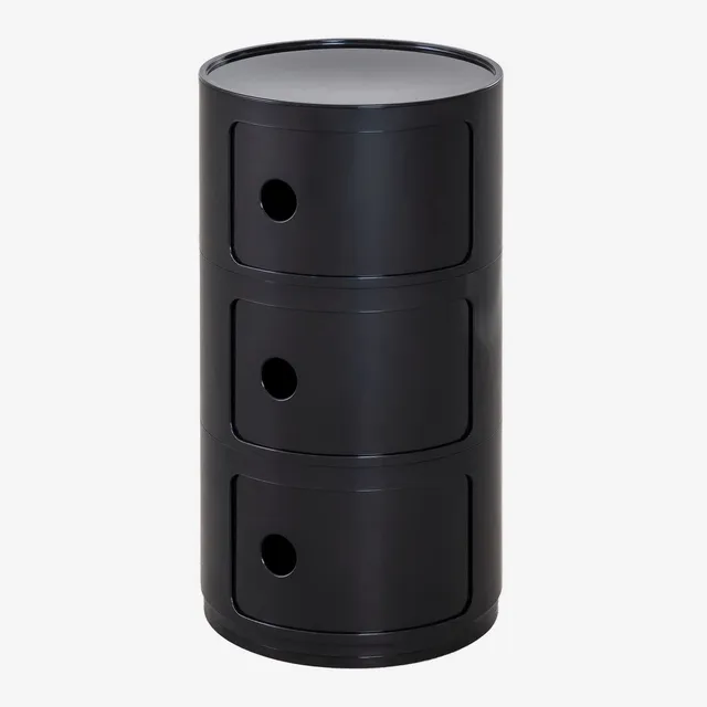 Sklum Babel comodino tondo nero Ø32 cm