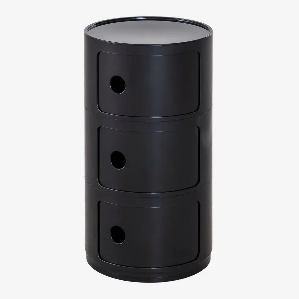 Sklum Babel comodino tondo nero Ø32 cm