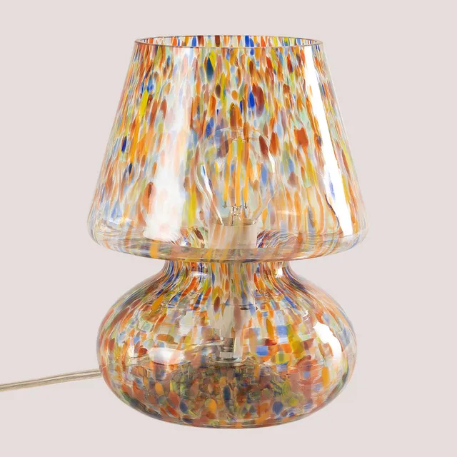 Sklum Suri lampada da tavolo in vetro E14 Ø16 cm