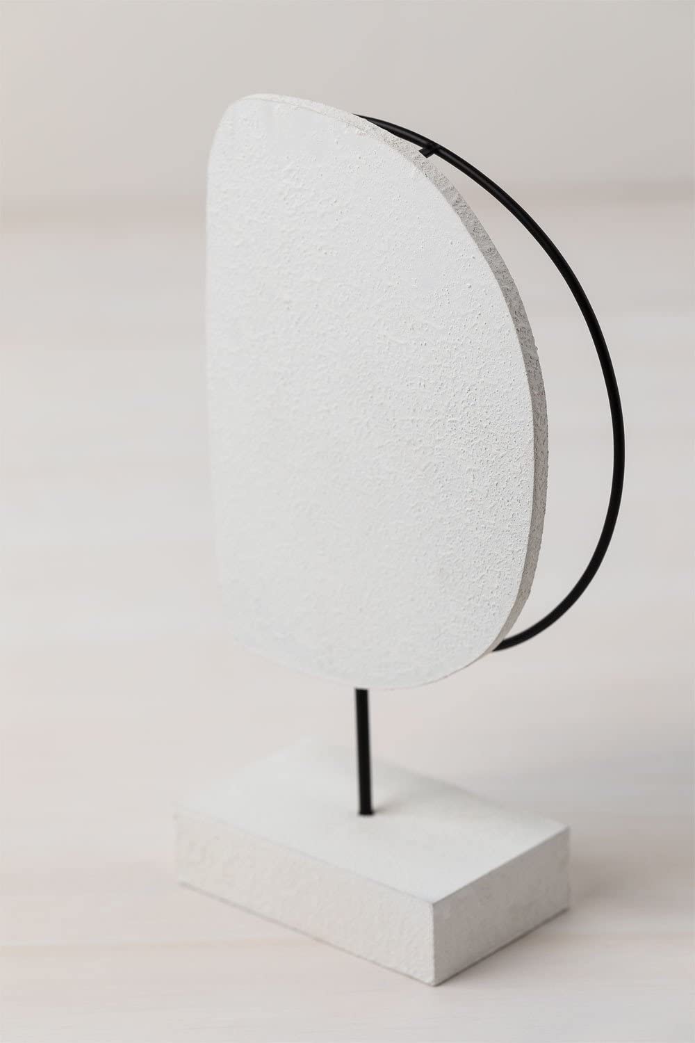 Sklum Adara Figura Decorativa Bianco Nero MDF Viso
