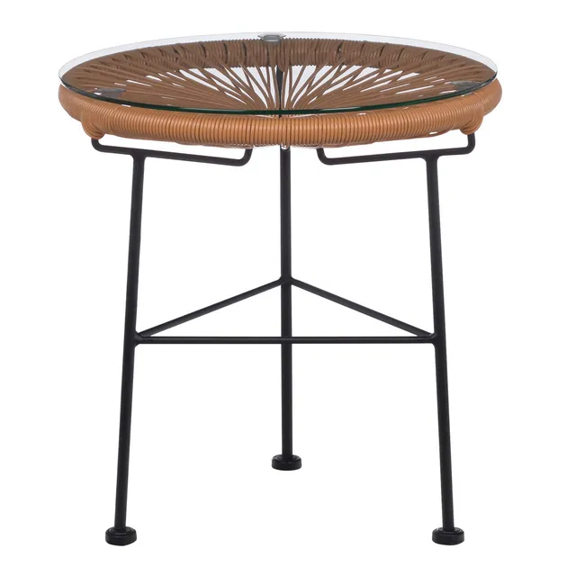Sklum Acapulco tavolino rotondo marrone cioccolato Ø44