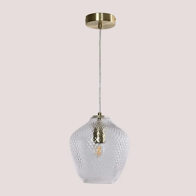 Sklum Taylor lampada da soffitto ferro vetro dorato