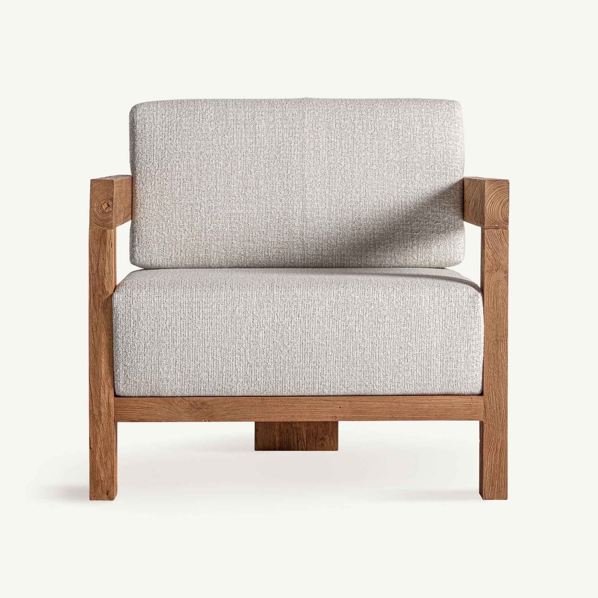 Bambua Testa Poltrona da Esterno in Teak Riciclato