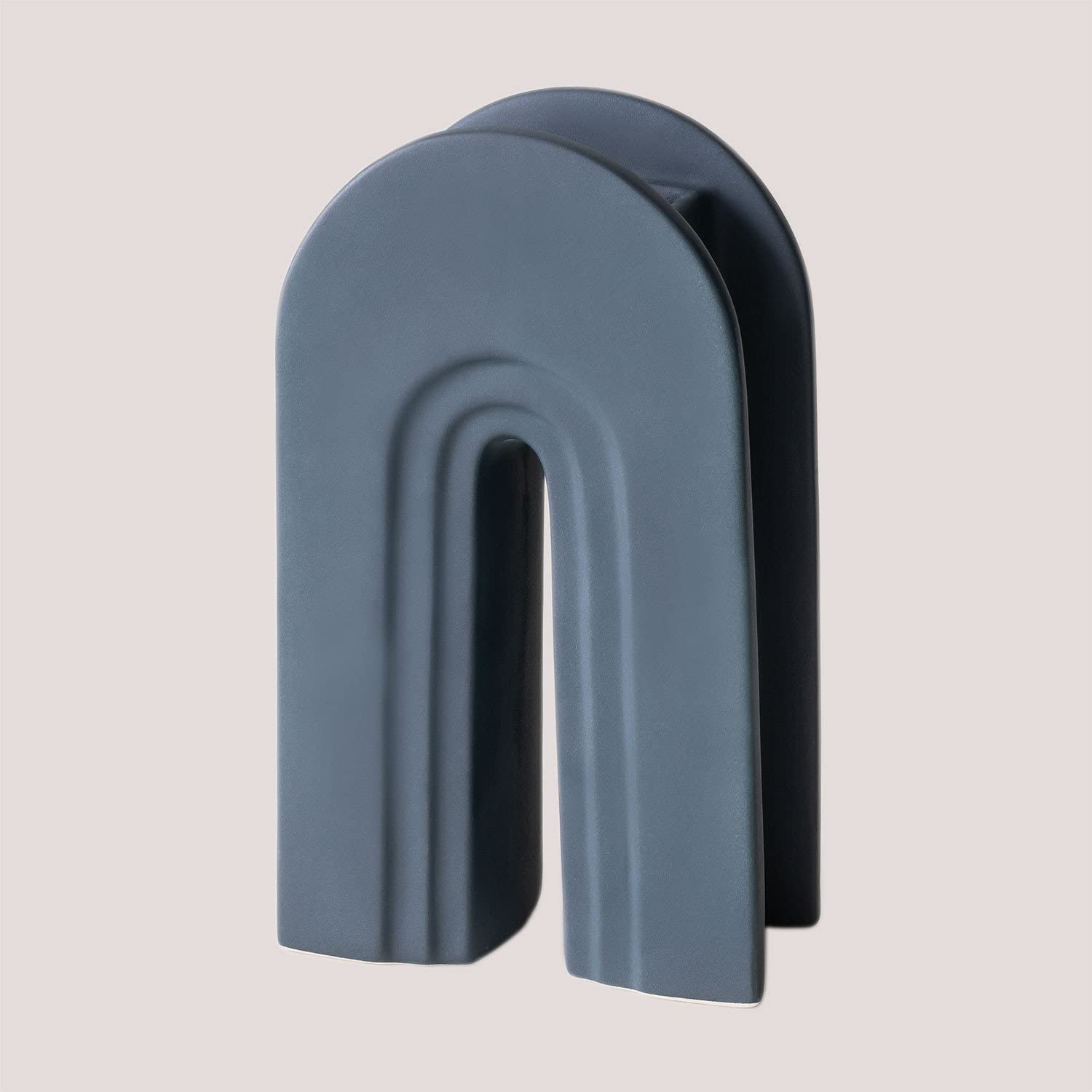 Sklum Lernig vaso in ceramica blu turchese h 26,5 cm