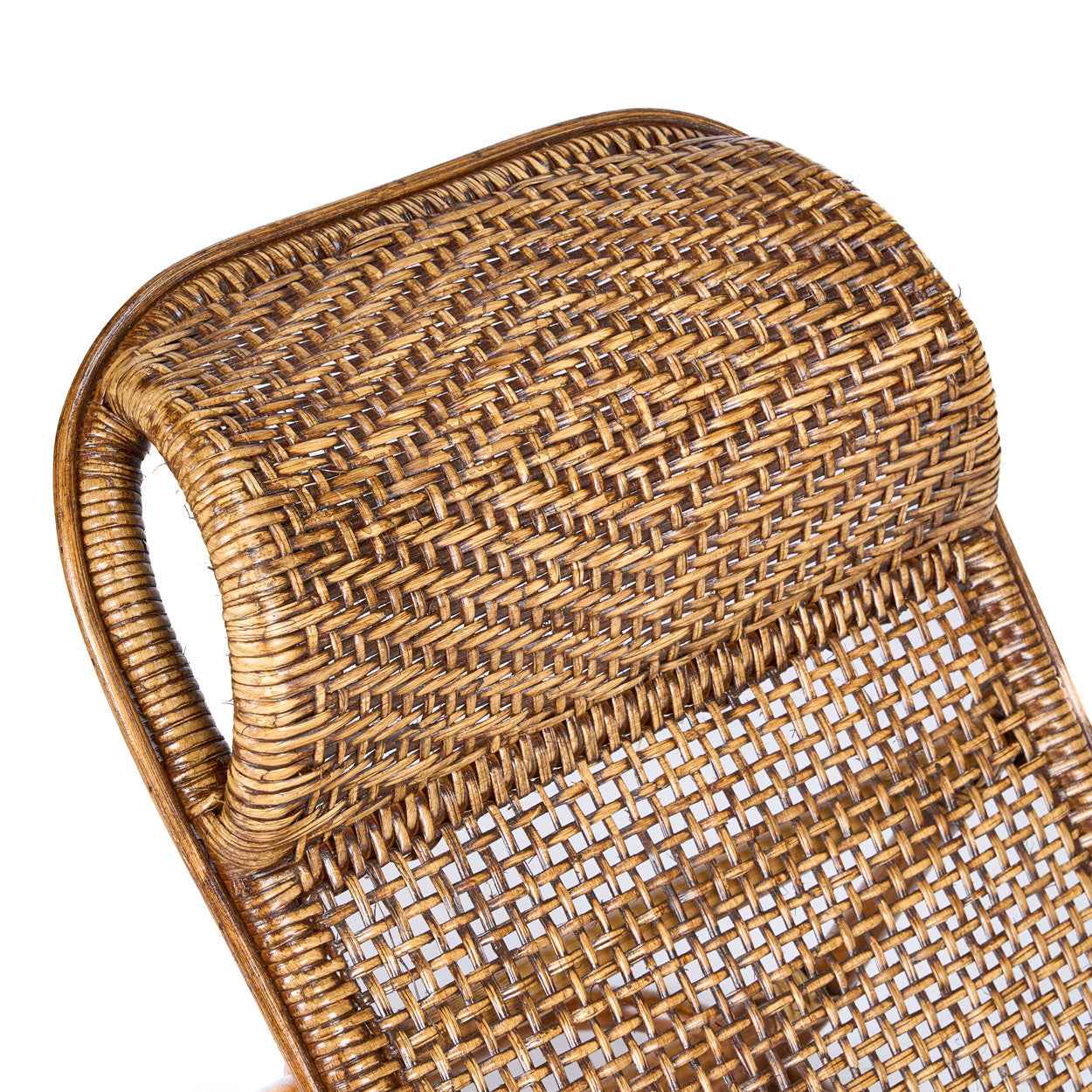 Bambua Rattan Floor Lounger poltrona noce scuro