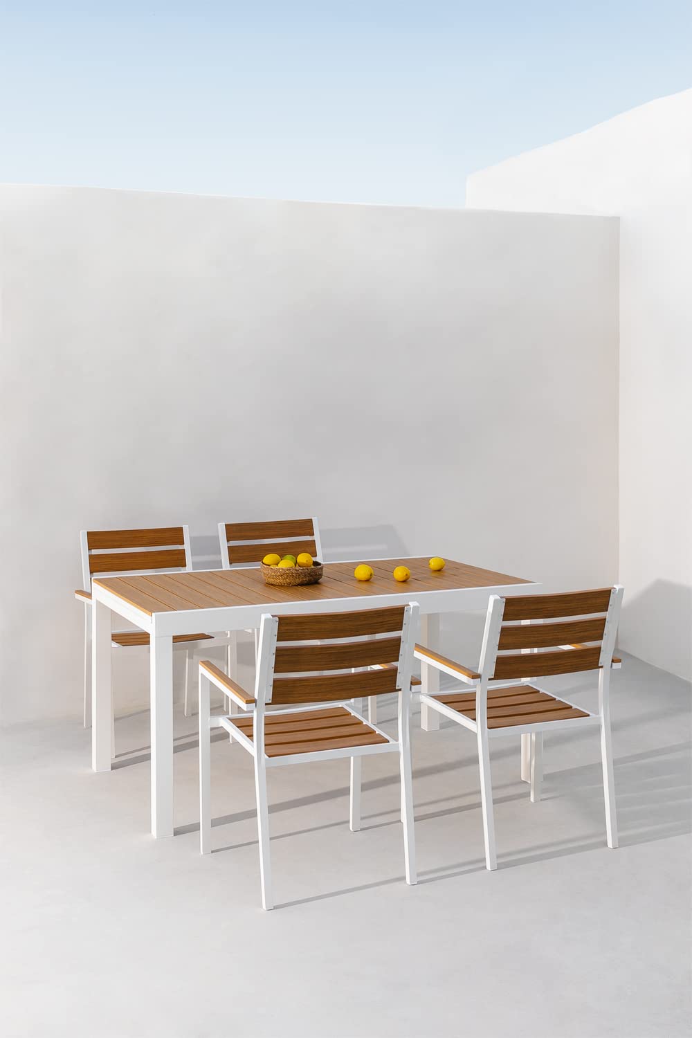 Sklum Saura Sedia da Giardino Impilabile Bianca Braccioli