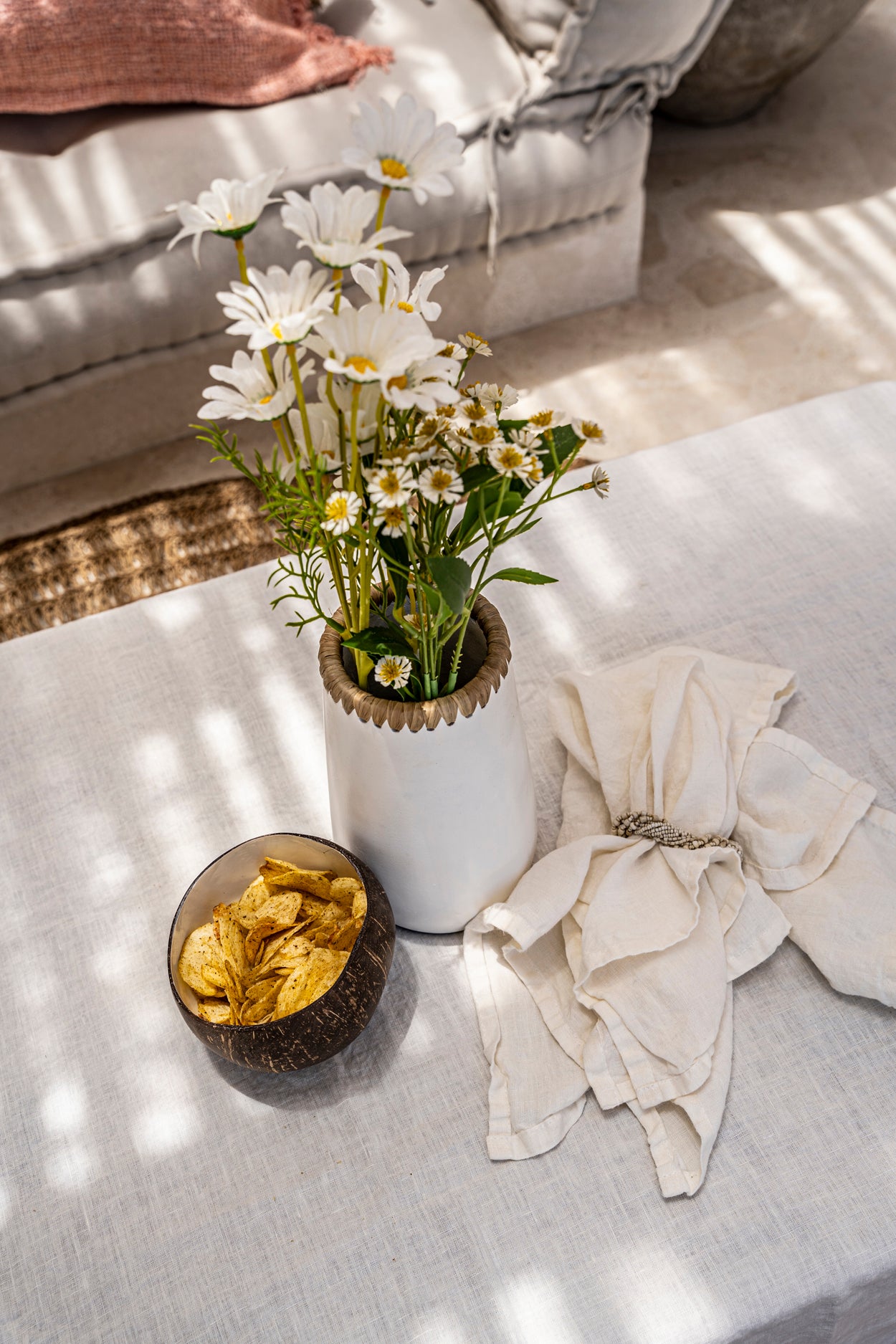 Bambua Linen Napkin tovagliolo lino bianco