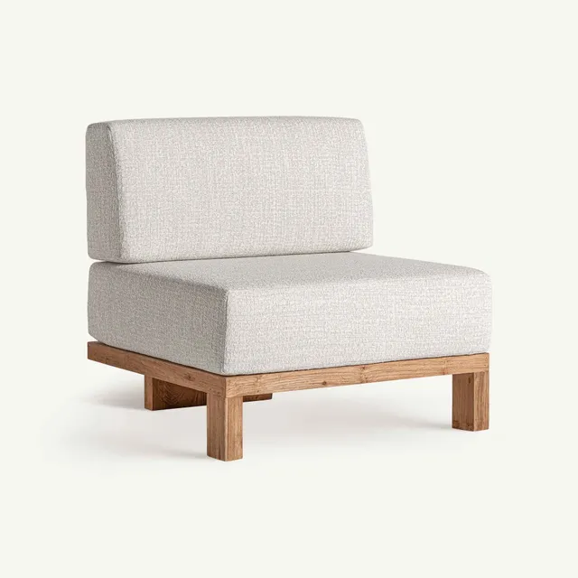 Bambua Testa Central modulo divano da esterno in teak