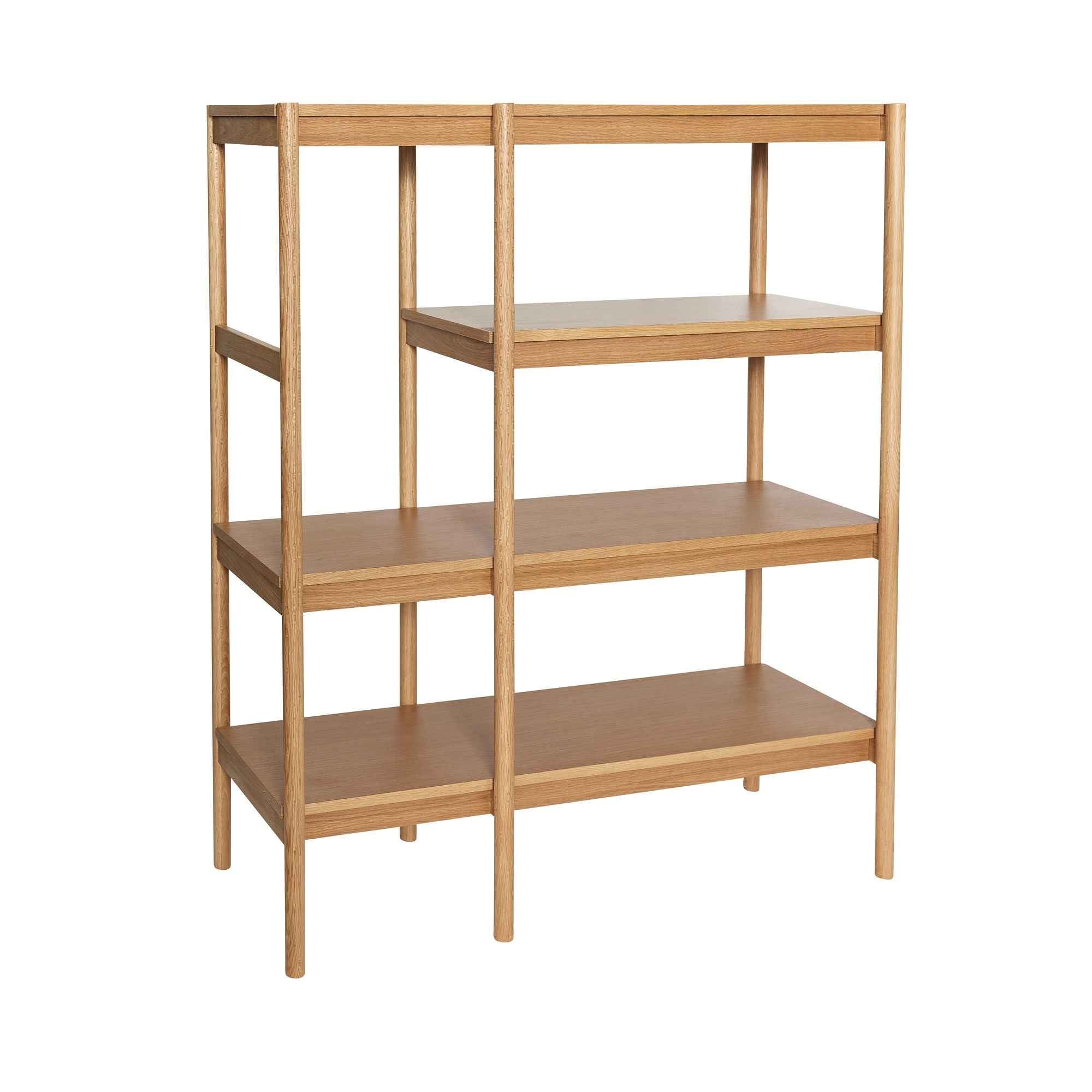 Bambua Seize libreria rovere naturale asimmetrica